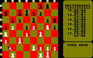 Screenshot of Masterchess (Mastertronic)