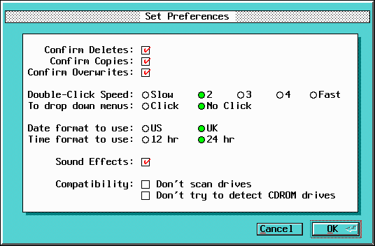 [FreeGEM preferences]